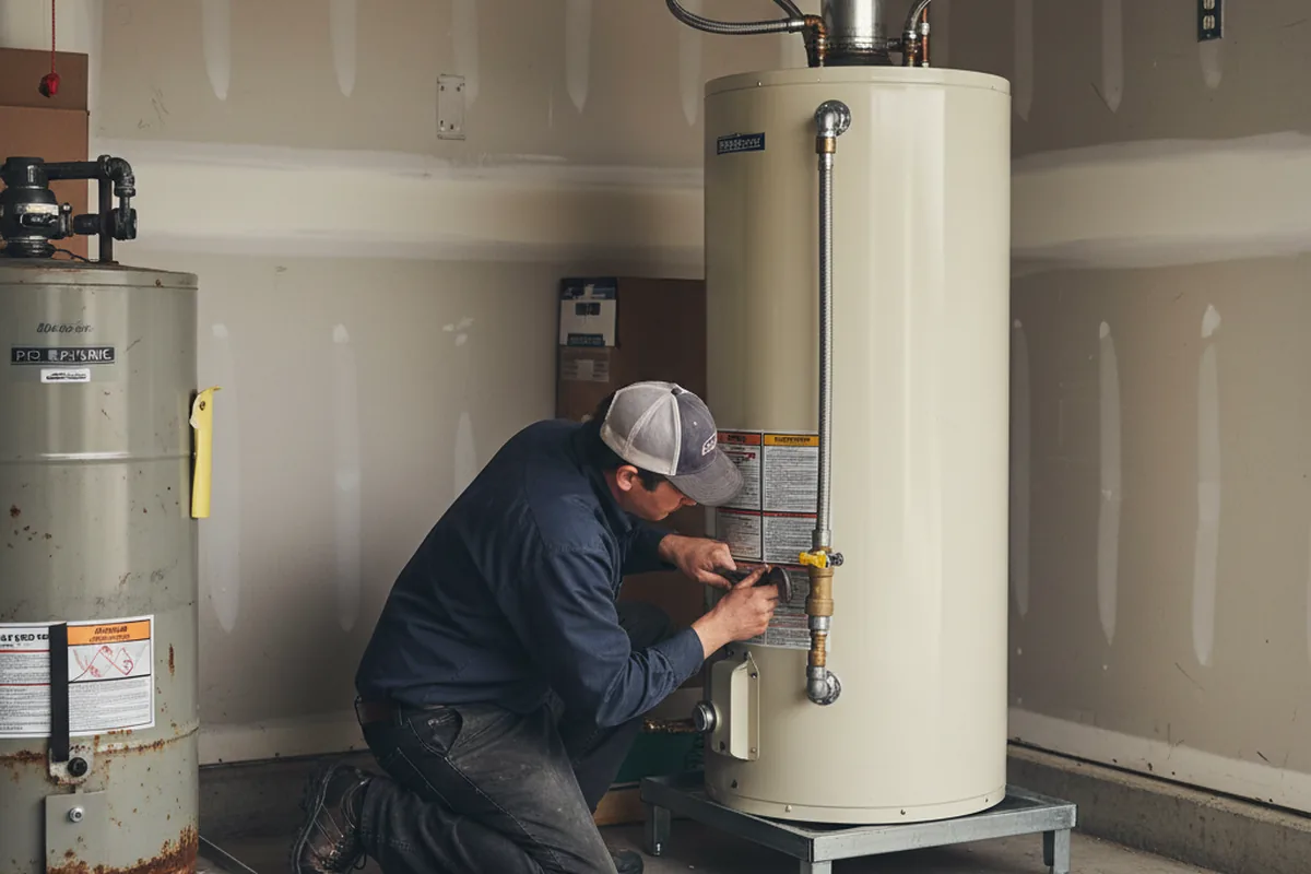 Water heater and shutoff valve replacement in Hatboro
